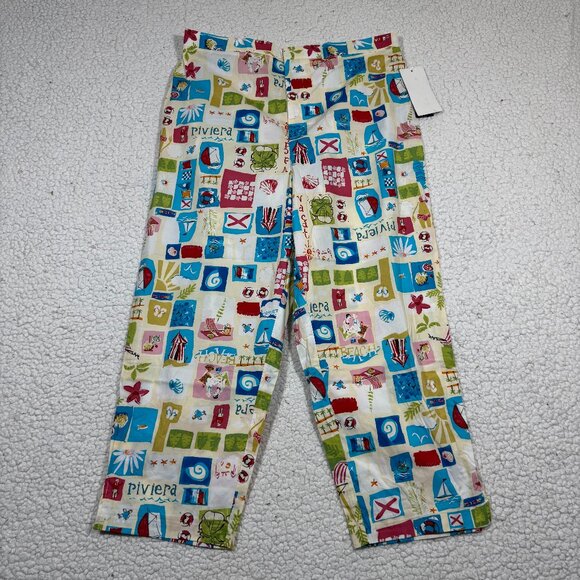 Maren Pants - NWT Vintage Maren Beach Themed Women's Capris Pants Size 12 Cotton Stretch